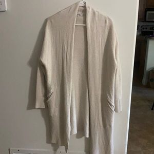 Madewell cream knit long open cardigan small